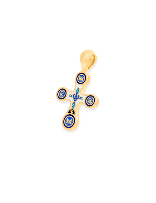 Christian Orthodox Enamel Cross Necklace GOLGOTHA. THE TREE OF LIFE