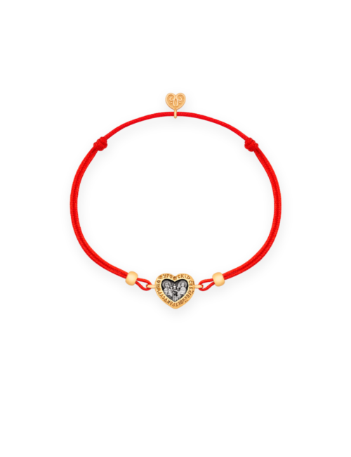 Red String Bracelet SAINTS PETER AND FEVRONIA in 925 Sterling Silver & 24K Gold Filled