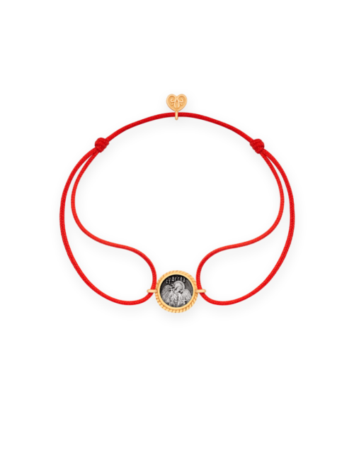 Red String Bracelet HOLY TRINITY. Guardian ANGEL/ 925 Sterling Silver & 24K Gold Plated