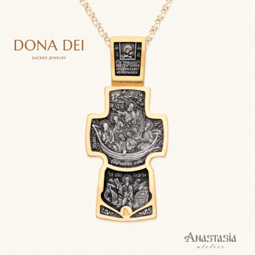 Russian Orthodox Cross Pendant PATRON SAINTS OF SAILORS