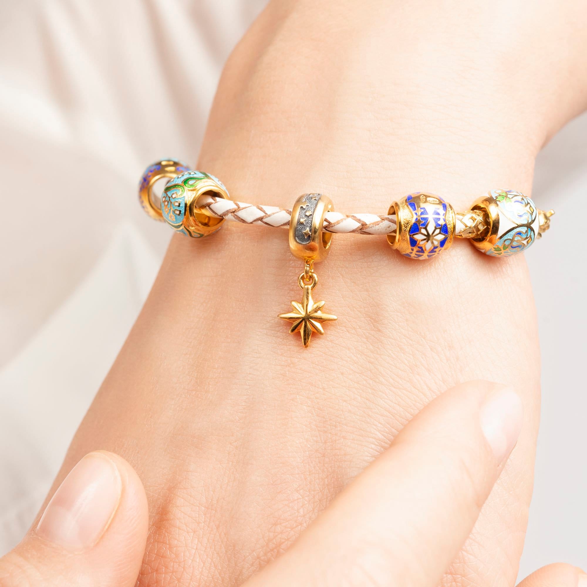 THE HOLY TRINITY, Hot Enamel Charm Bracelet, hotsell Silver & 24 Karat Gold Filled, from Anastasia Atelier, Gift for Woman, Gift for Her