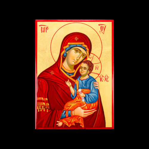 Hand Painted Orthodox Icon of the Virgin Mary GLYKOPHILOUSA