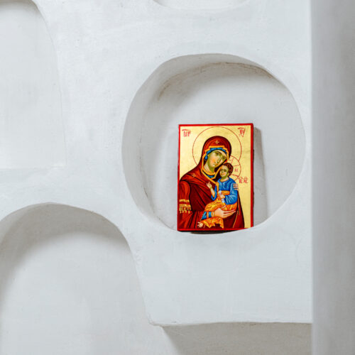 Hand Painted Orthodox Icon of the Virgin Mary GLYKOPHILOUSA