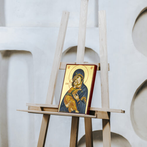 VLADIMIR VIRGIN MARY Icon, Hand Painted Byzantine Russian Orthodox Icon