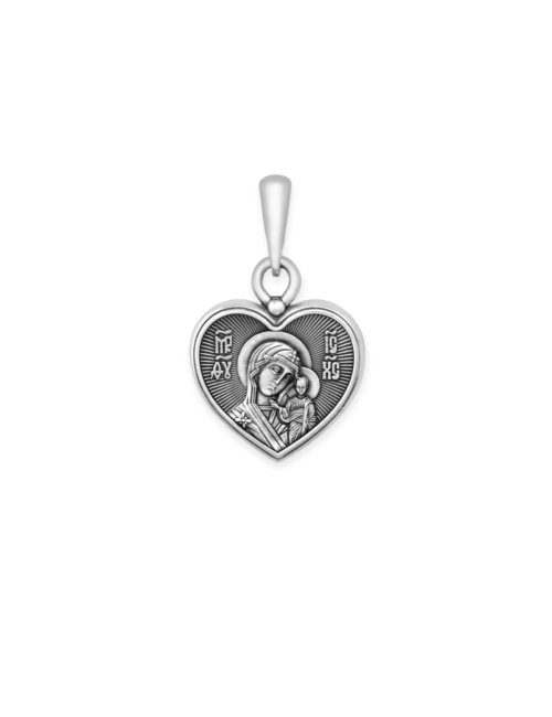 Christian Orthodox Necklace Pendant Virgin Mary KAZAN ICON | 925 Sterling Silver | Akimov Jewelry